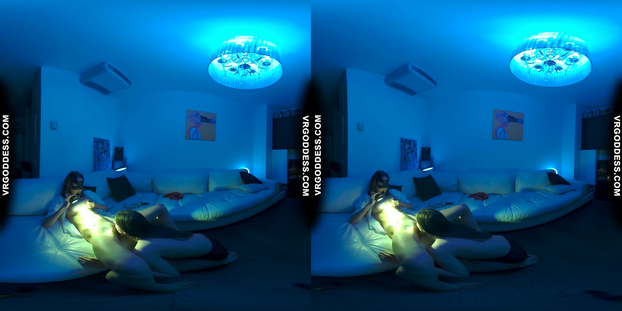 Deep Blue Late Night Miss Pussycat And Rebeka Ruby Licking And Tribbing Clit To Clit