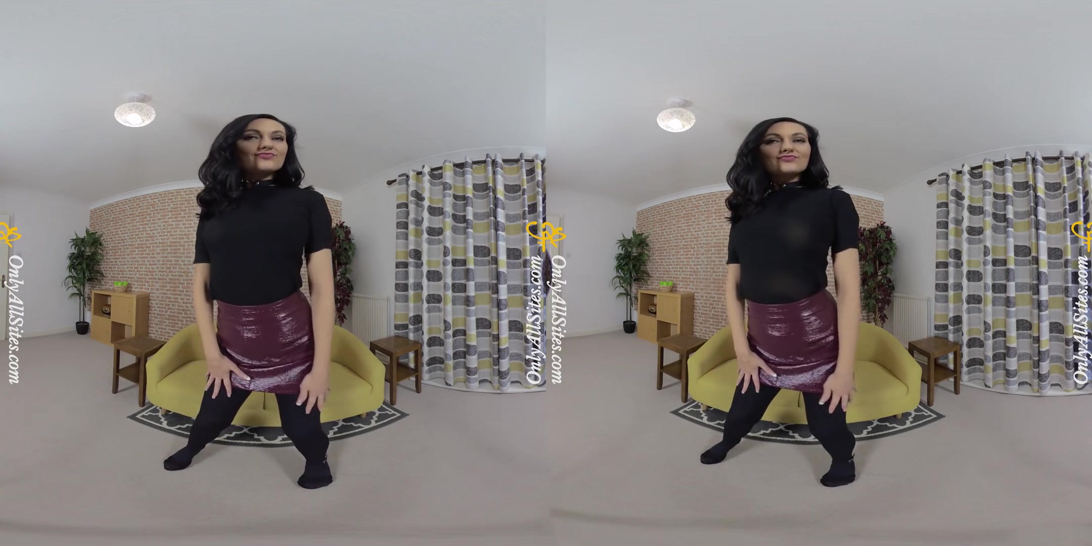 Bonnie - In Pantyhose; Big Tits Babe Striptease