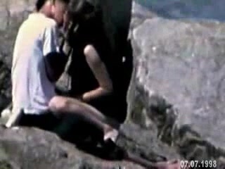 camera man caught this naughty girl riding her boyfriend