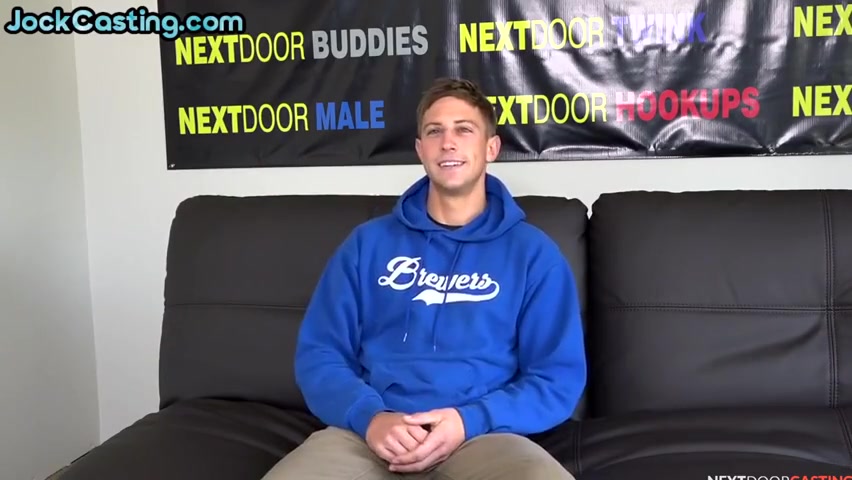 Solo Jock Enjoys Stroking His Dick While Watching Porn