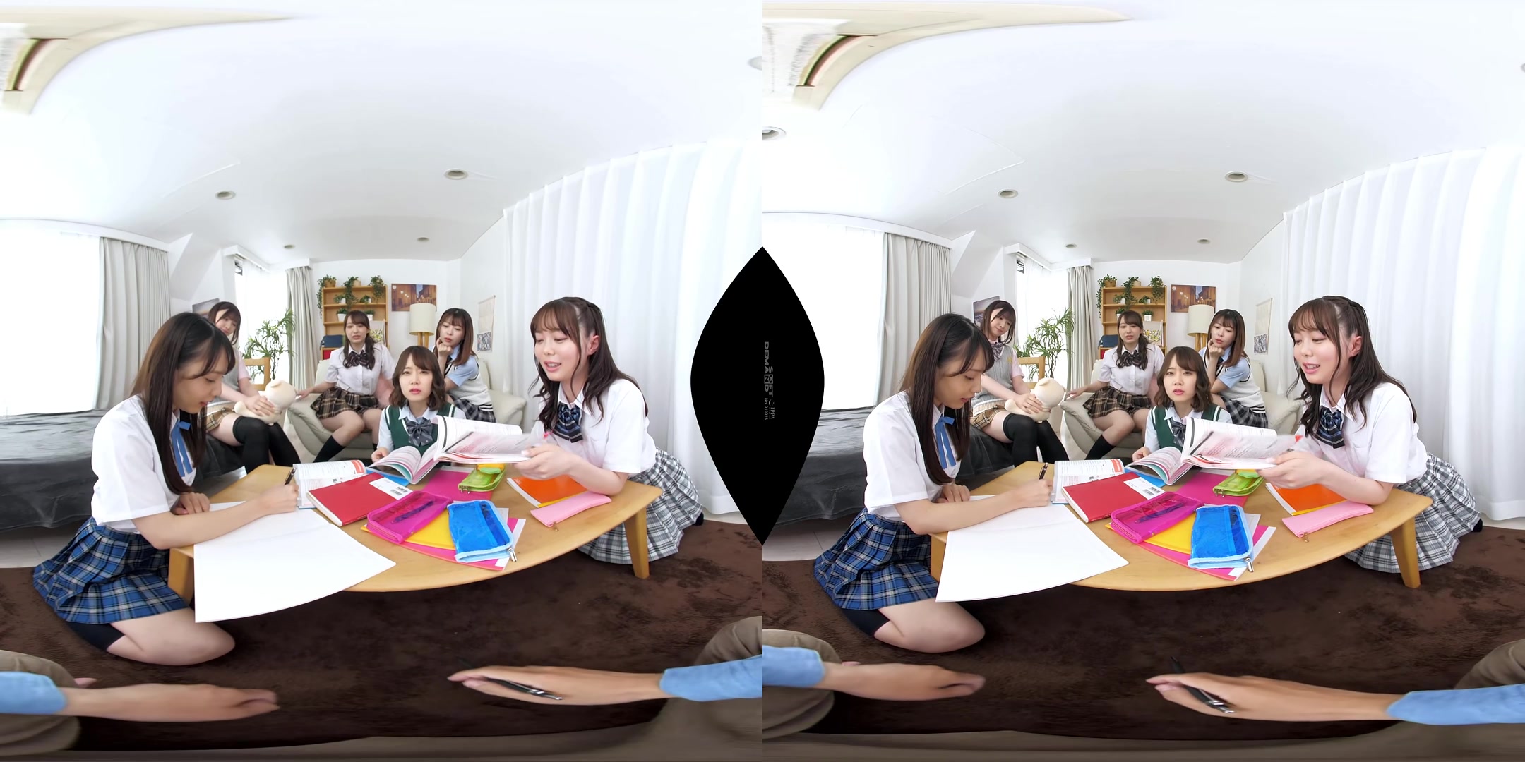 Harem VR: Toe Licking, Thigh Licking, Nipple Licking, Drooling Creampie Sex with 6 schoolgirls 18+! - SodCreate