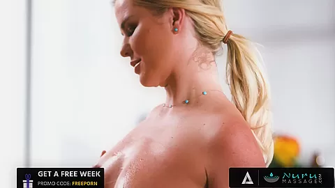 NURU MASSAGE - Stunning Blonde Gets Mouth Filled With Cum After Hot Massage With Happy Ending