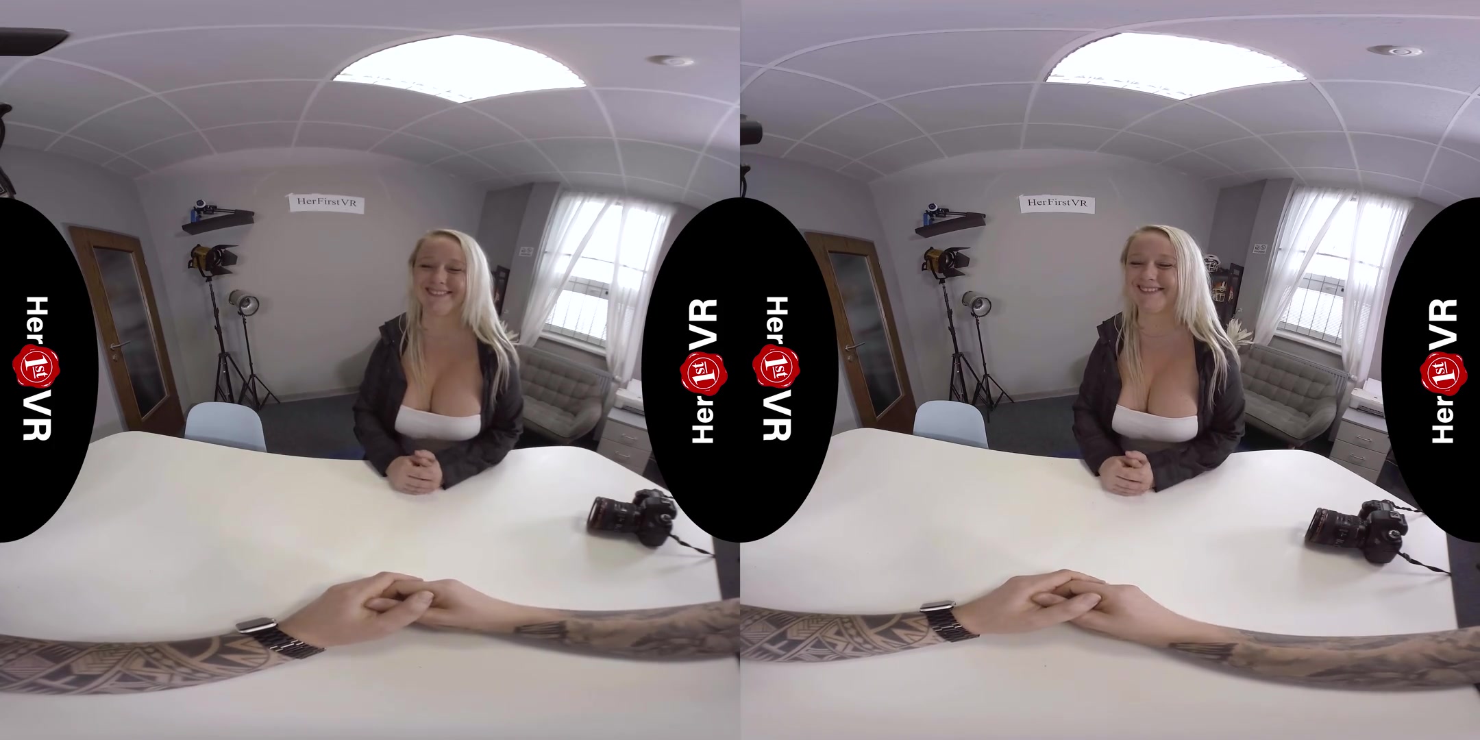 Monika - VR Casting; Big Tit Blonde Chubby Amateur