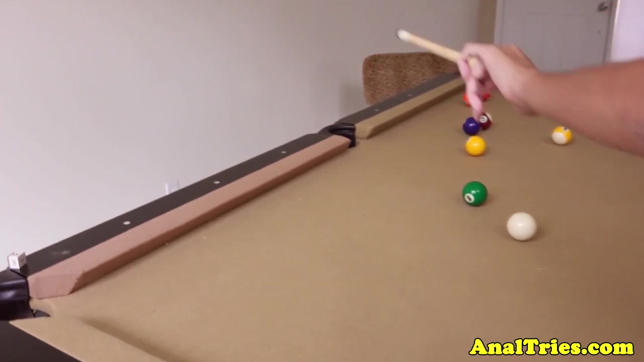 Amateur gf assfucked on pool table