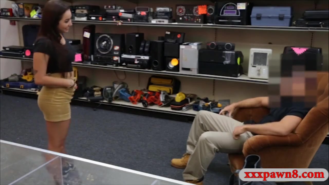 Busty Coed Pawns Her Pussy And Slammed At The Pawnshop