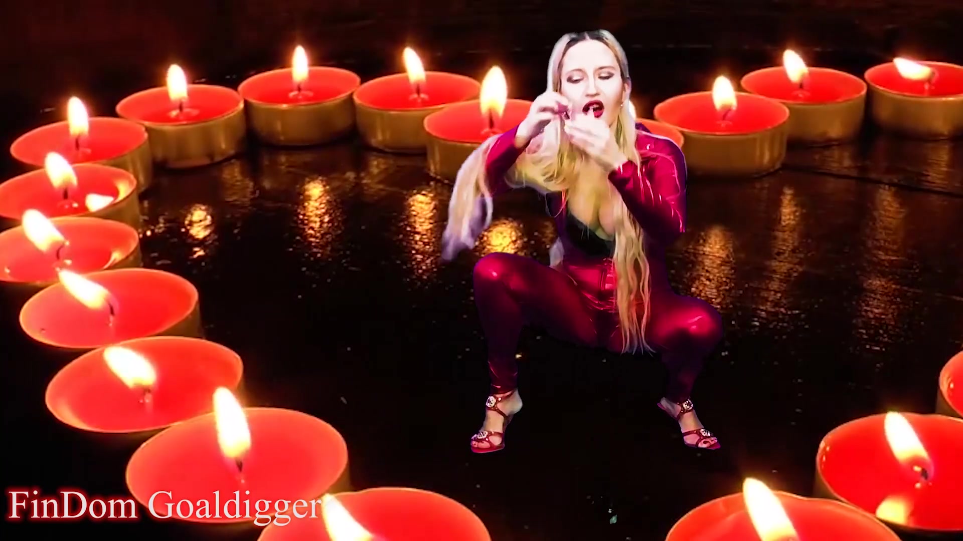 Jerk Off On My Sexy Red Catsuit Before Locked In Chastity - Sex Movies Featuring Findom Goaldigger
