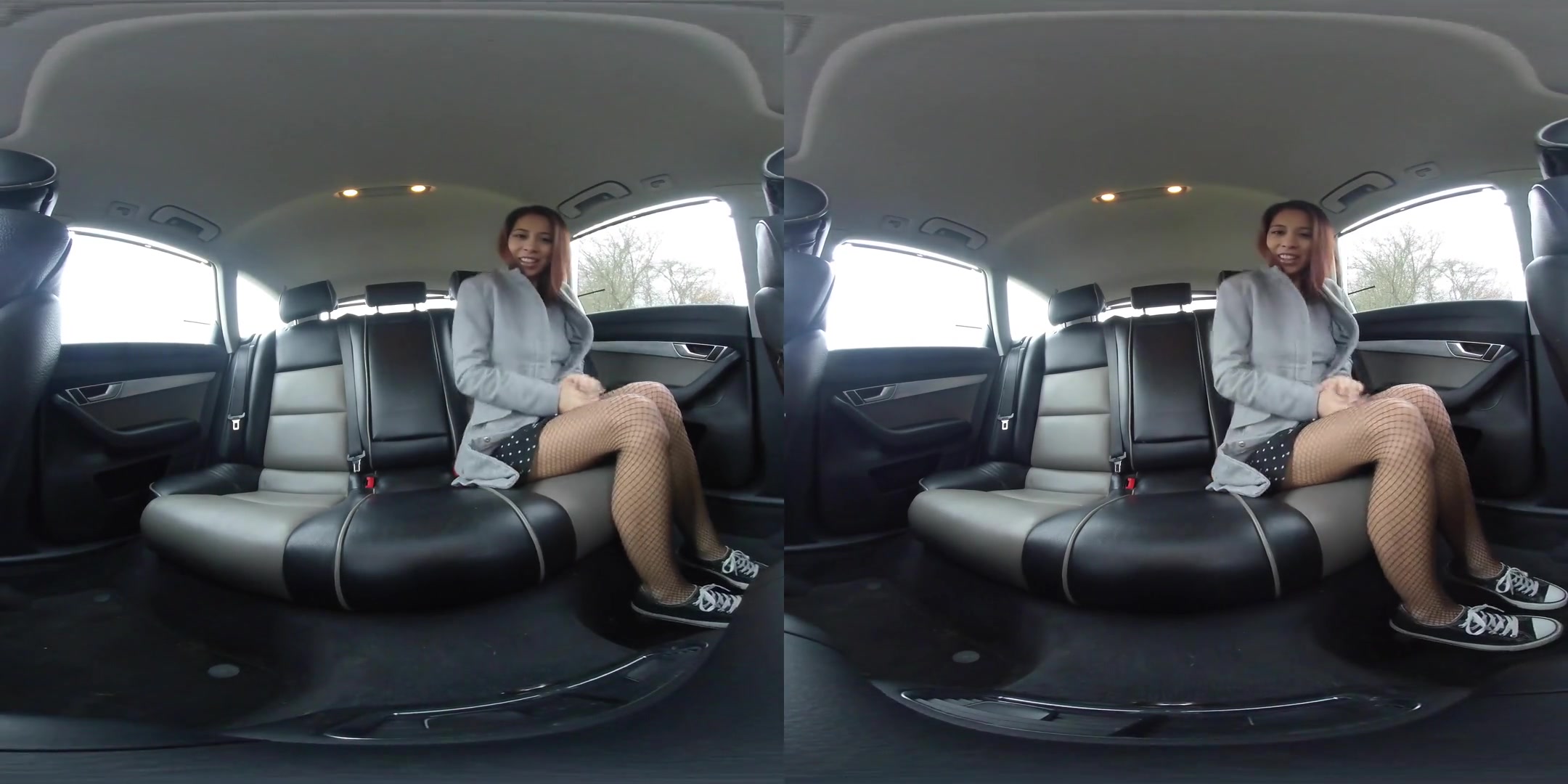 Sexy Fishnets - Pornstar Paula Shy Masturabtring in a Car