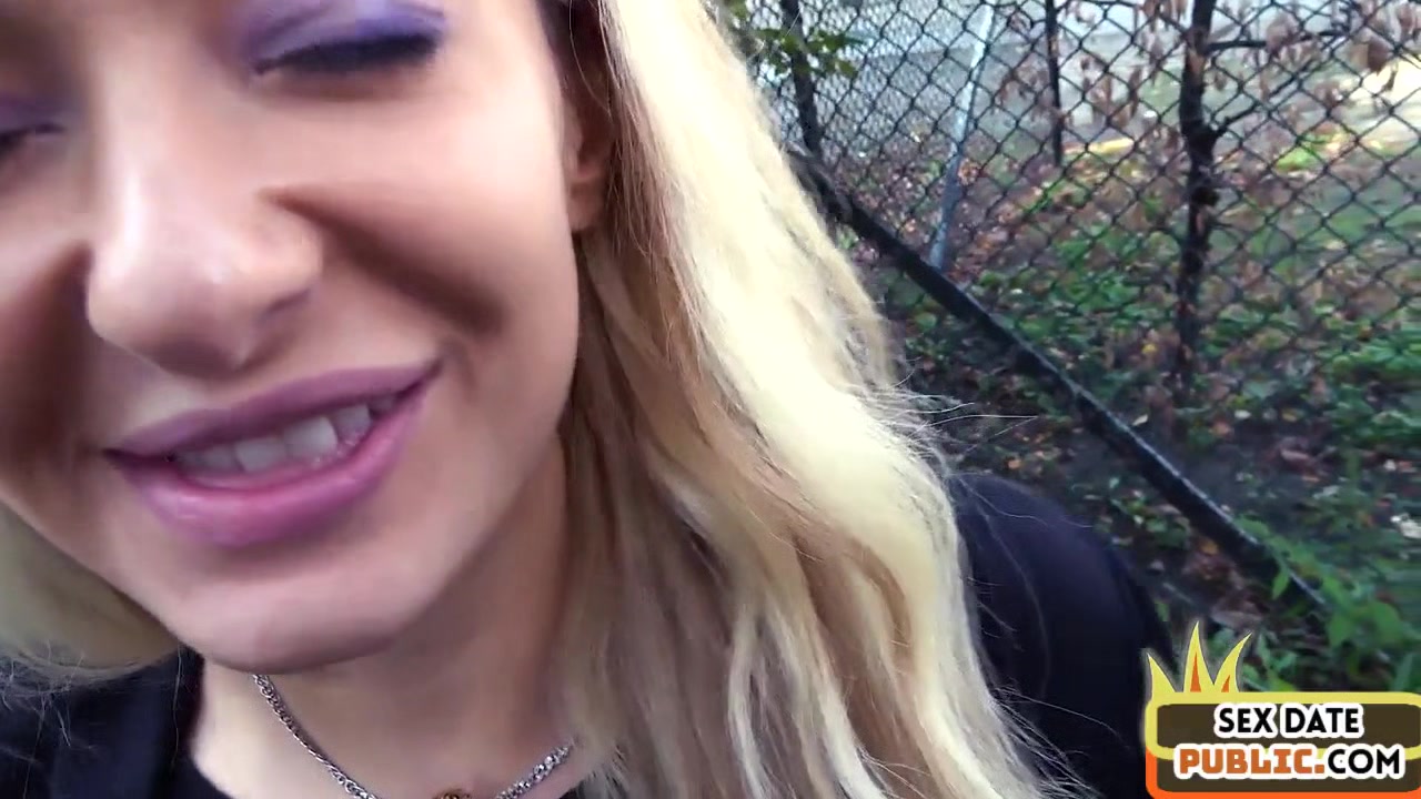 Skinny German babe sucks in public outdoor before fucked