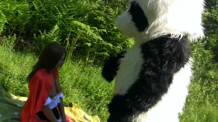 cutie engulfing biggest rod in the woods toy bear