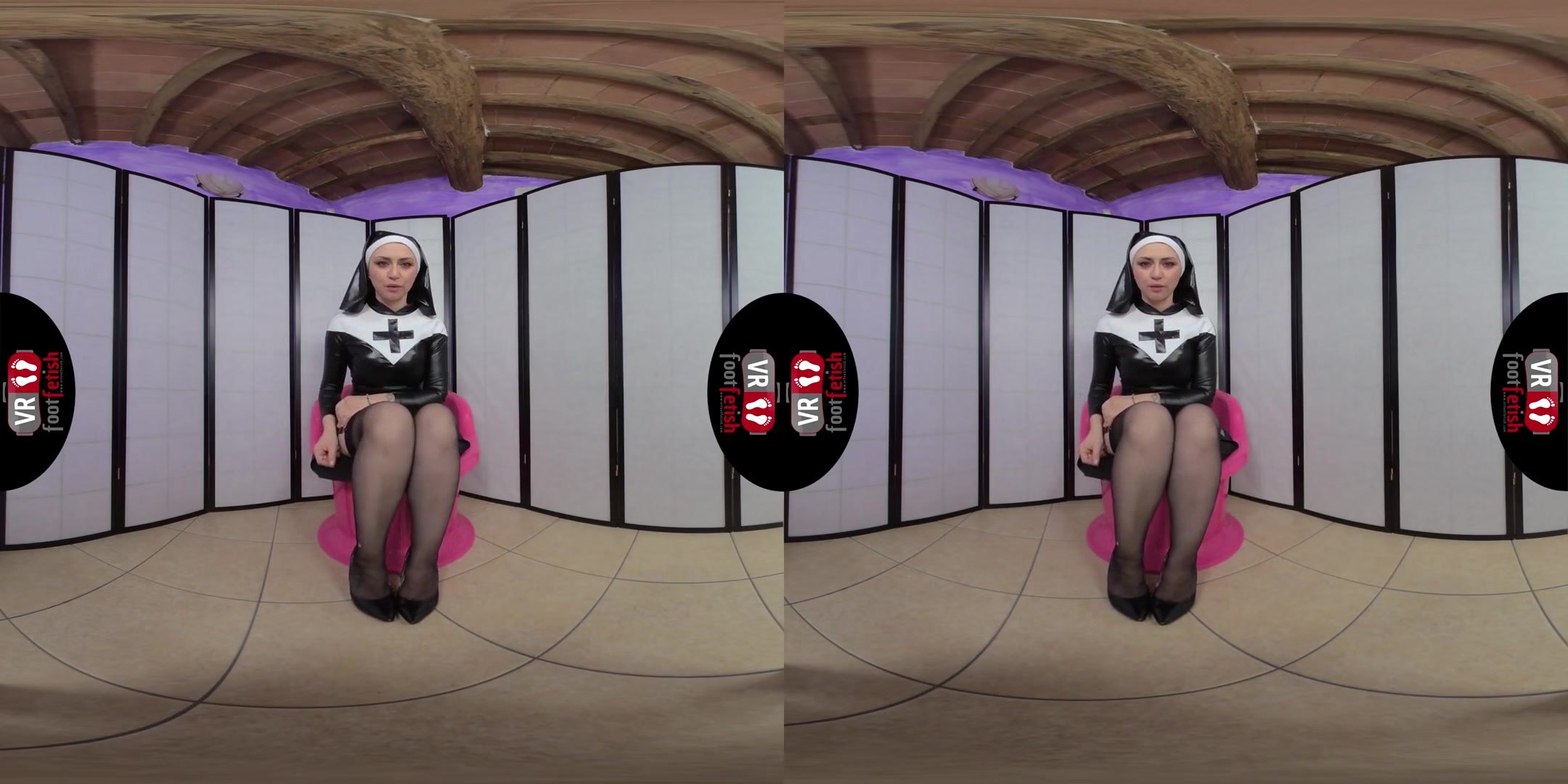 Sinfully Sexy Ammalia Using You In A Nun Costume - Nun Foot Fetish VR