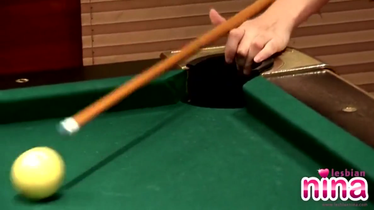 Pool And Pussy Play On The Table