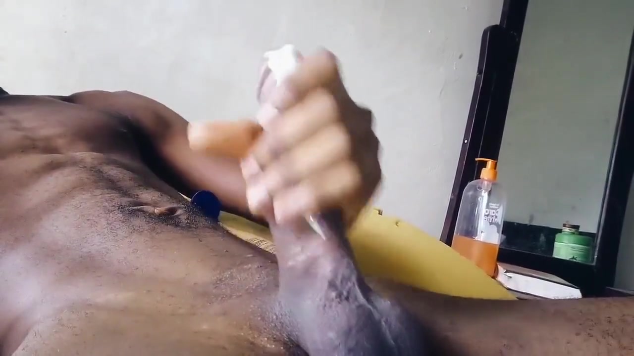 Stroking My Dick After Some Nice Shave In Bed