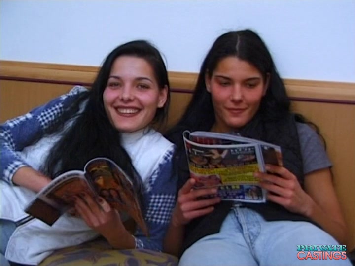 Viviann & Sofianne, Brunette Fake twins In The Private Casting