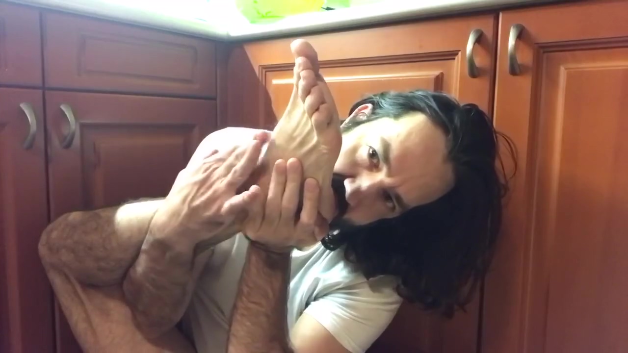 Self Foot Worship Removing Stinky Socks
