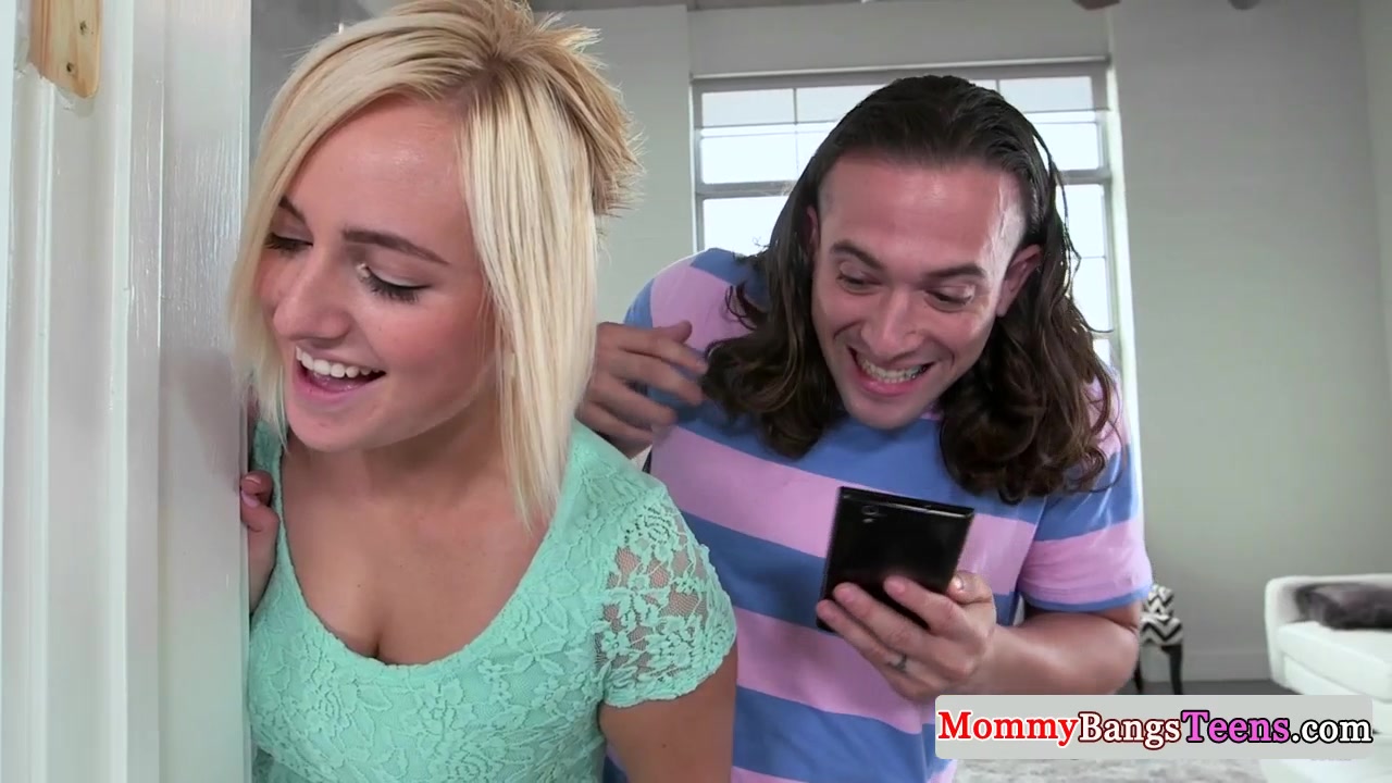 Smalltitted stepmom cockriding in taboo trio