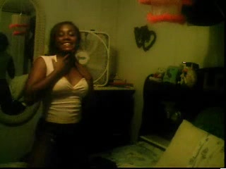 Homemade solo stripping by black skinned chick