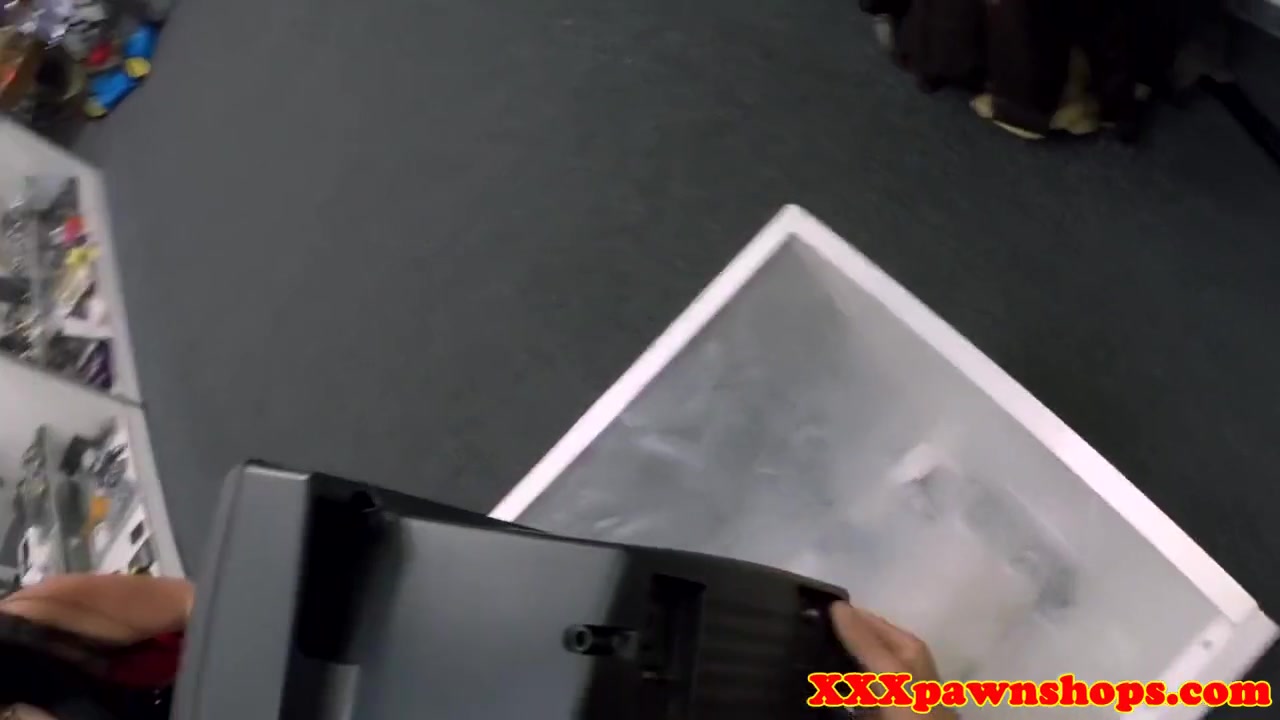 Pawnshop Petite Customer Milking Owners Cock