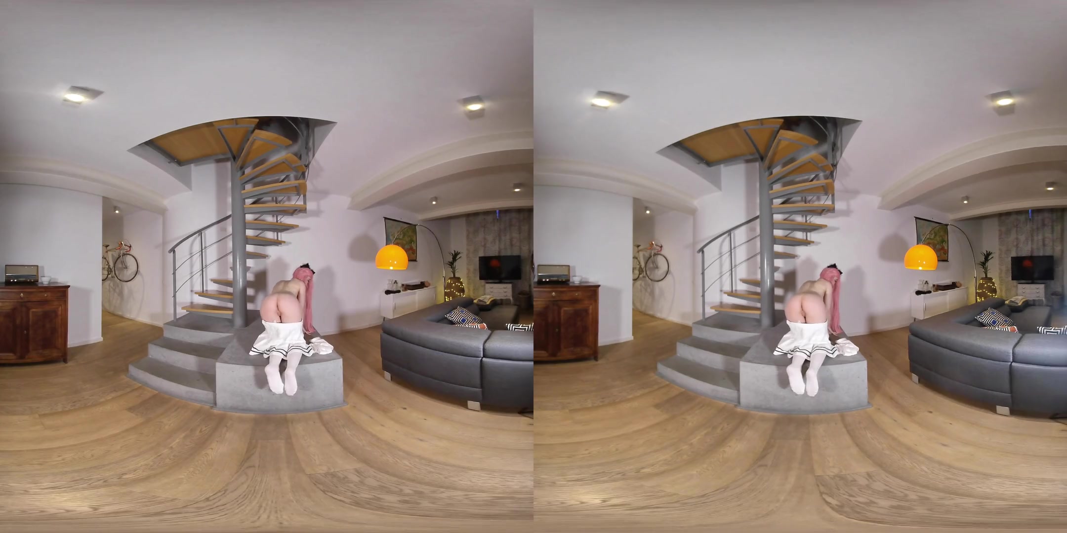 Anime Cat Girl vs Dildo; Amateur Solo Cosplay VR Fetish
