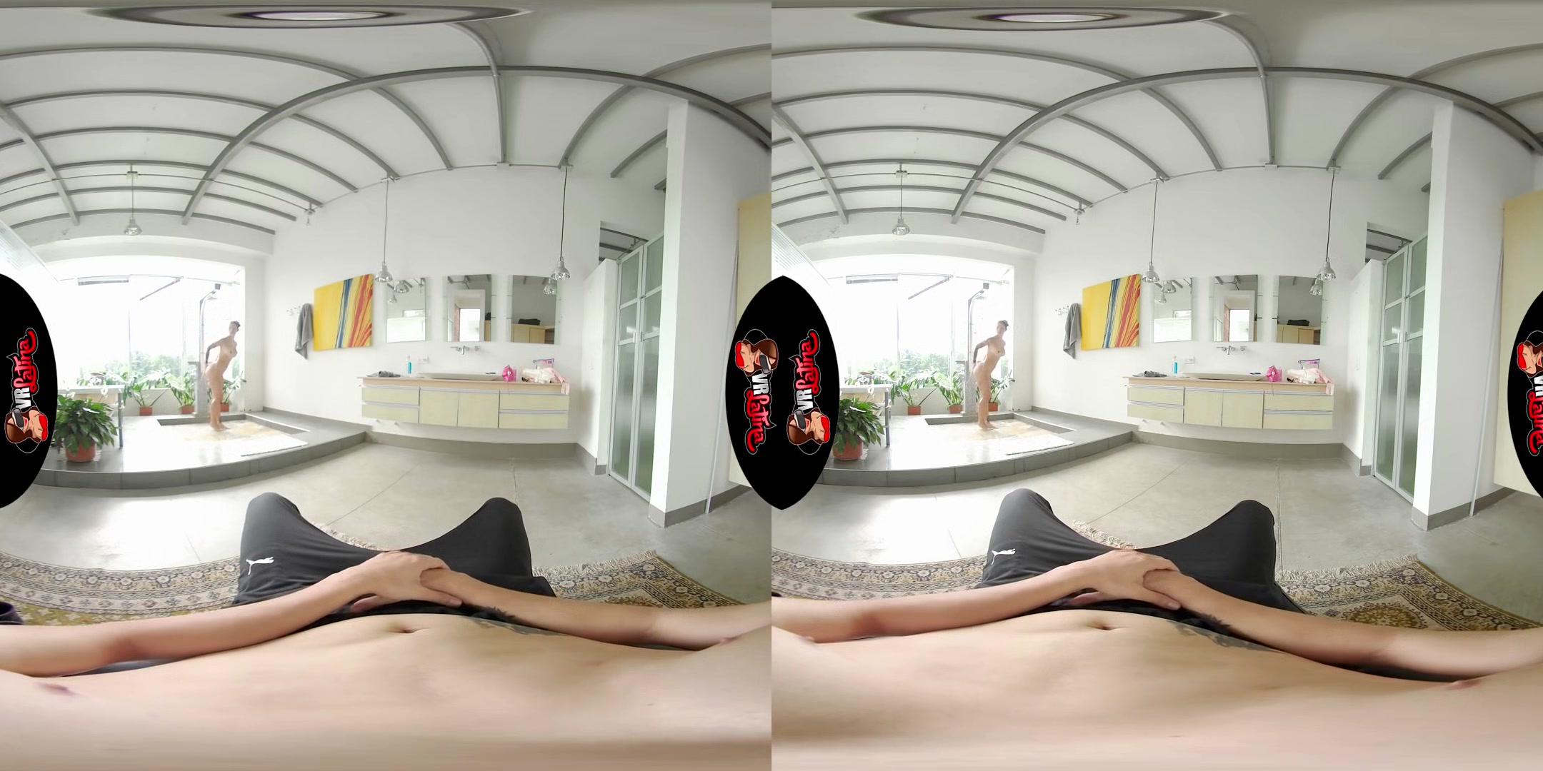 Showered For Sex - Big Tits Hot Latina Virtual Reality Blowjob and Sex Cum on Tits