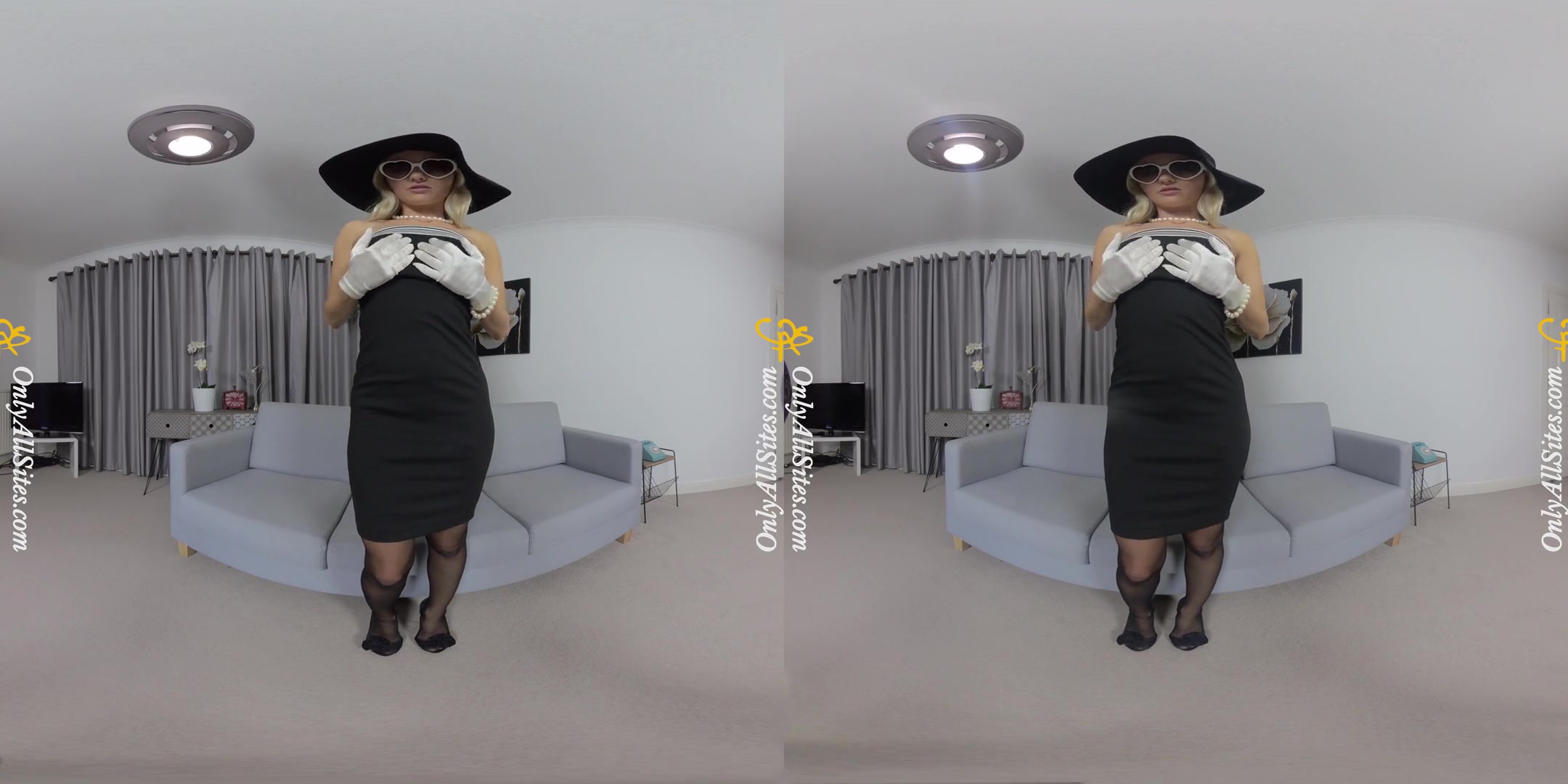 Natasha Anastasia - Black Hat; Gorgeous Blonde Babe Stripping