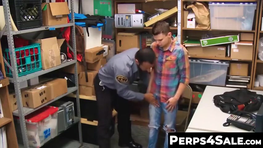 Cute Gay Twink Barebacked By Hot Policeman For Stealing