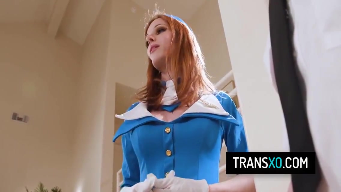 Carrie Emberlyn And Jay Tee In Horny Pilot Fucks His Trans Flight Attendant