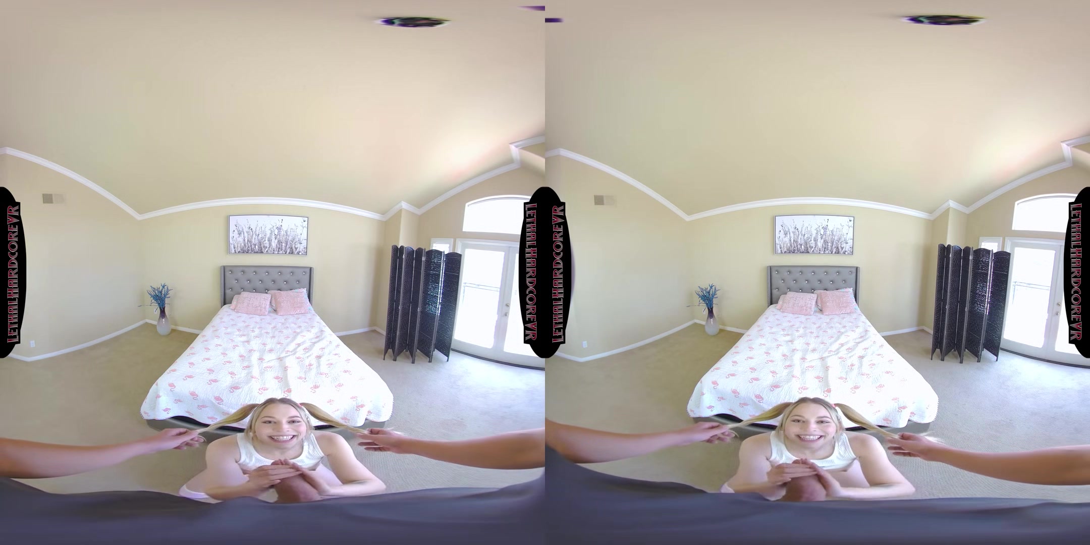Lily's Stepdaddy Is Her Sugardaddy - Sexy Teen in Pigtail Hardcore VR