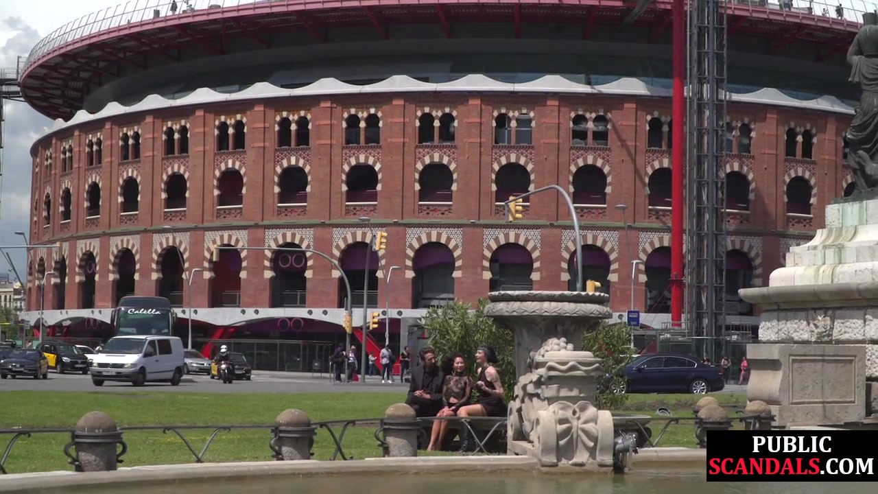 Public whipped smalltits babe by master and mistress outdoor