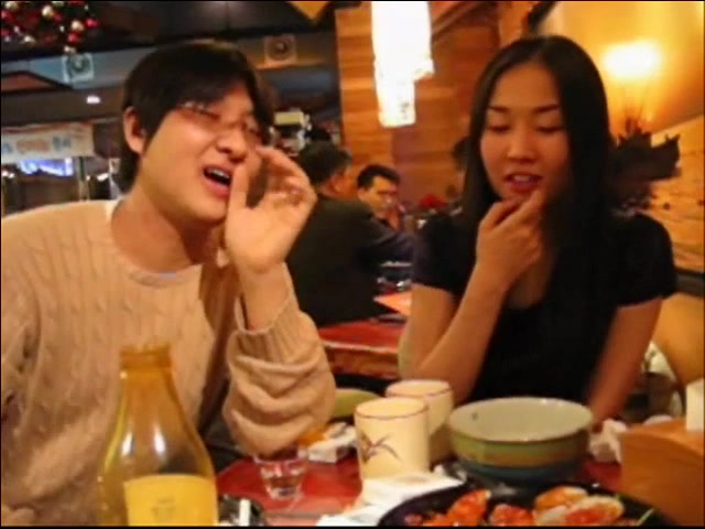 Extremely hot Asian chick fucking her geeky boyfriend
