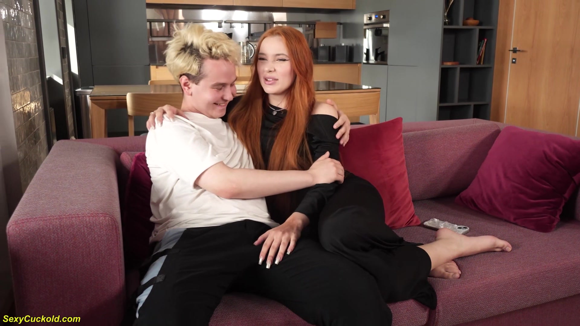Rough Cuckold Becomes Her First DP Sex