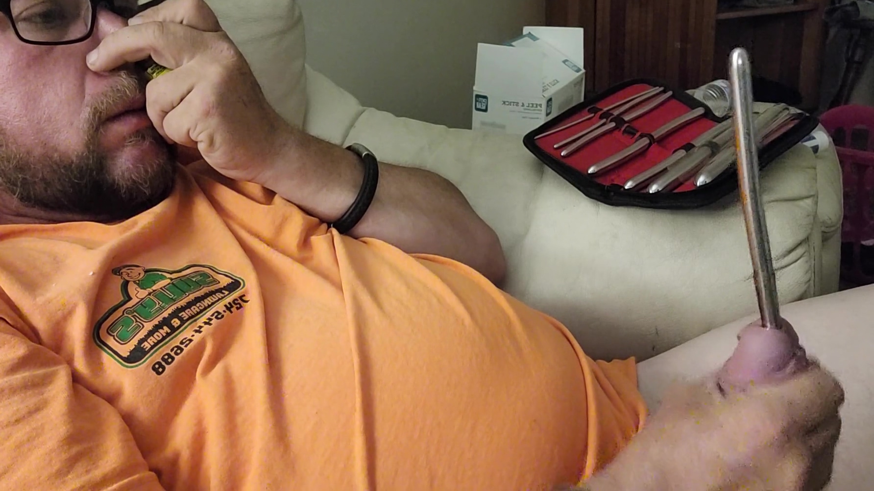 Sounding My Cock Till I Cum With 9-10mm Rod