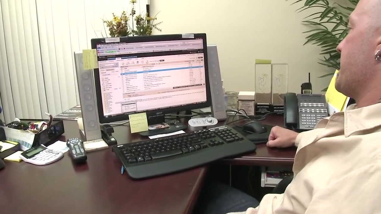 Cheerful Girls Scene-1_Sexy Brunette In The Office Enjoys Fucking