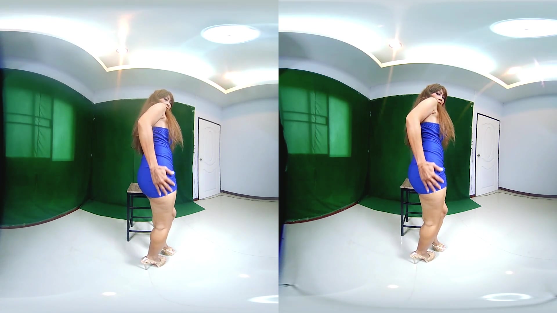 Princess Hola in VR Movie Teasing You In a Blue Miniskirt - VRpussyVision