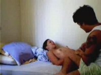 Shy girl blows her BF