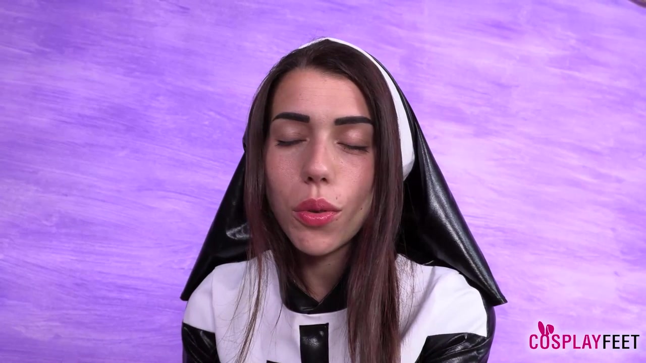 Dazzlingly beautiful Petra in a super sexy nun costume