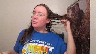 Hair Journal: Combing Long Curly Strawberry Blonde Hair - Week 6 (ASMR)