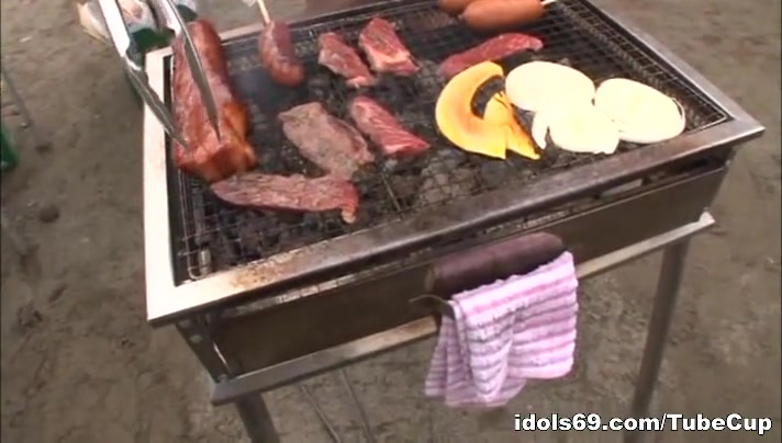 Insatiable hot milf Rina Ishihara sucks cock outdoors