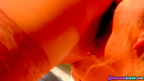 Glamcore les pours hot wax over dyke gf before pussylicking