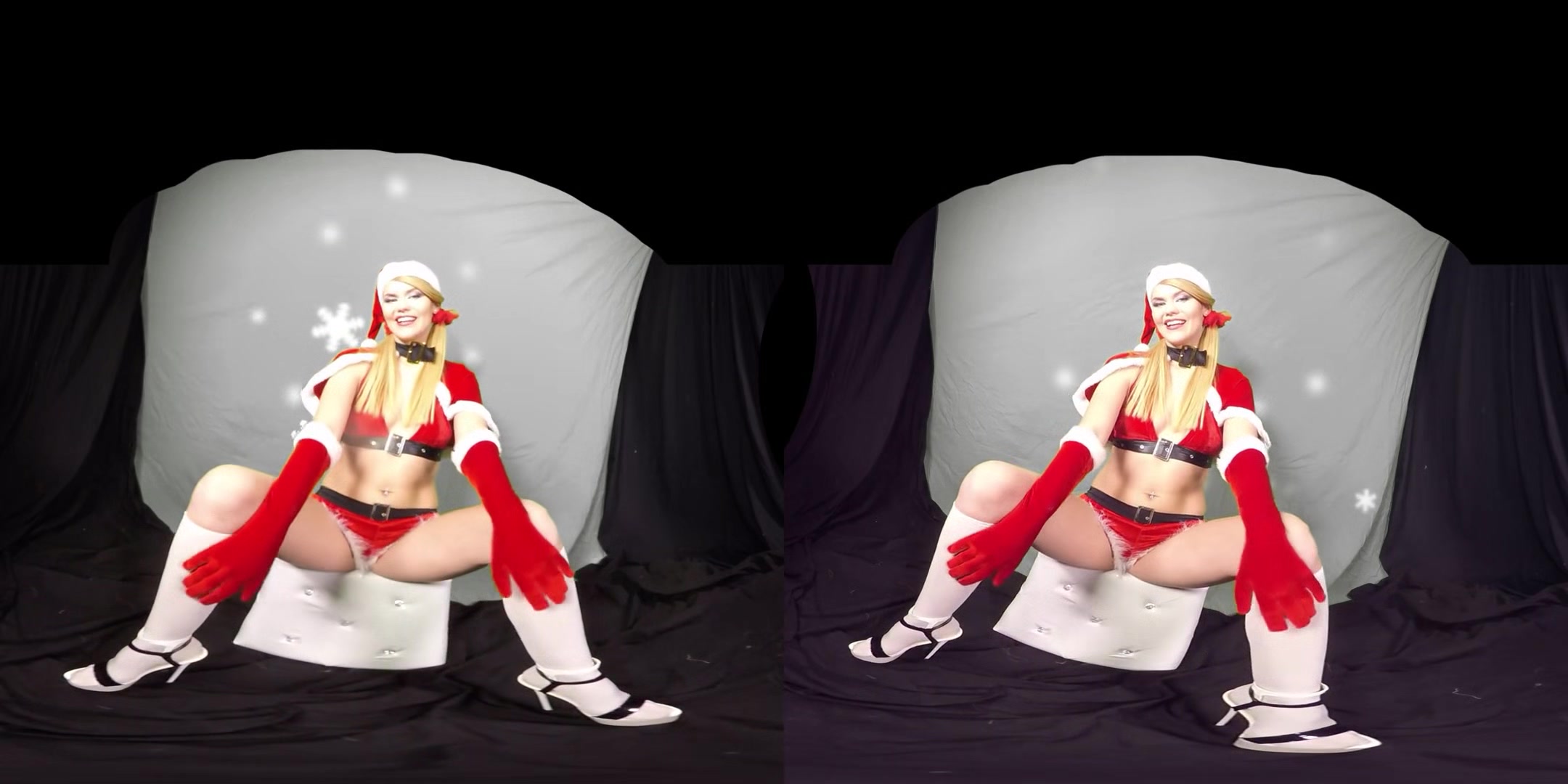 455 - Izzy Delphine; Solo Babe Christmas Special Stripease and Masturbation