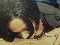 Sucking on a brown dick