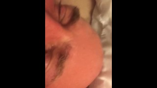 Slave eating his own cum