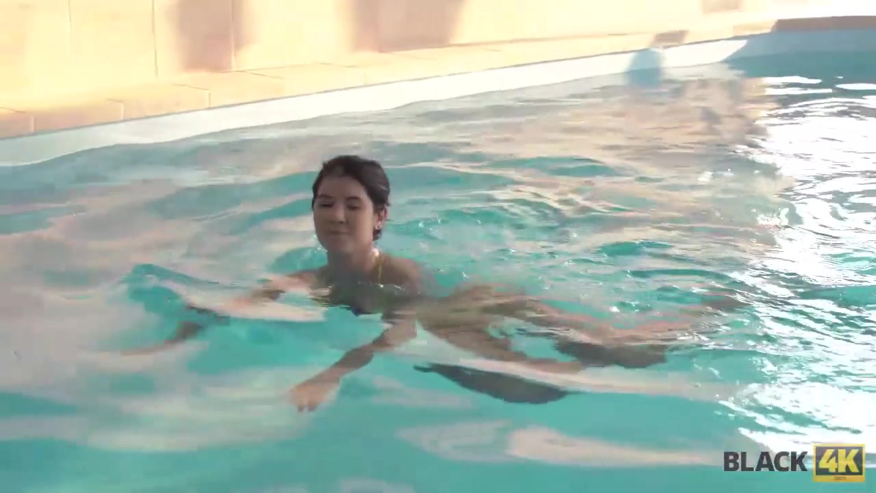BLACK4K. Big cock of swimming coach makes cutie forget about pool