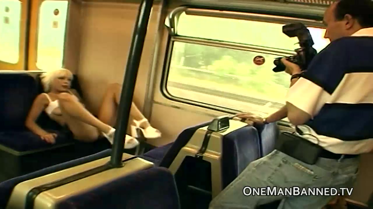 Public daring sex and flashing on a train