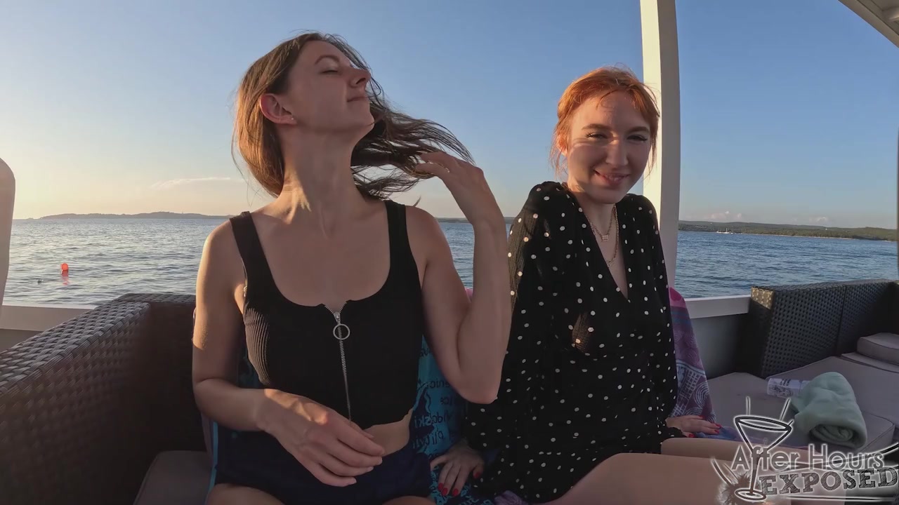 Lily Mays On Vacation With Her Friend Rebeka Ruby Naked On A Boat Sunset Pussy Kiss