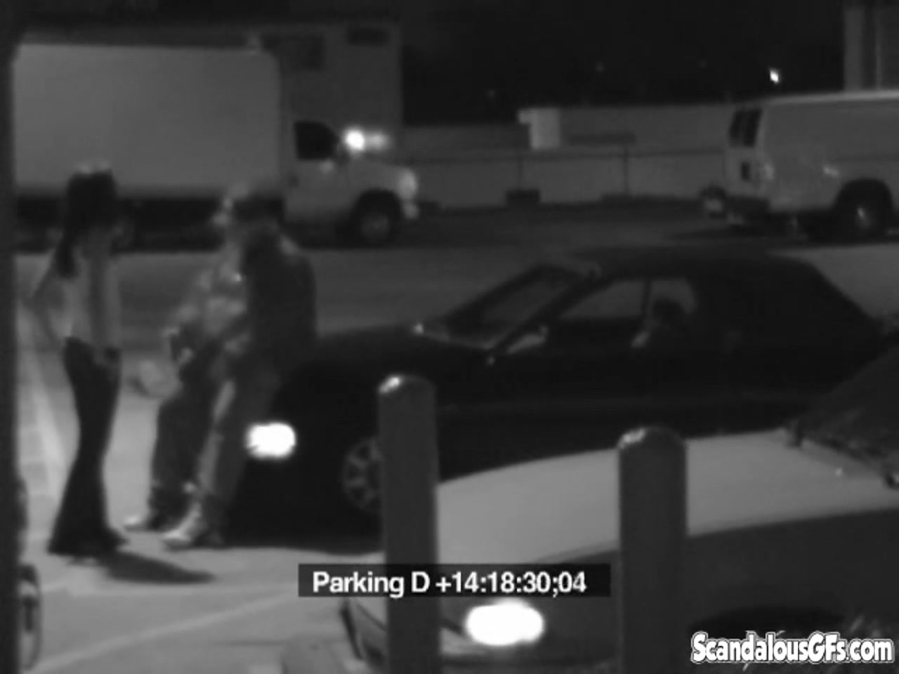 Cock whore sucks off security attendant