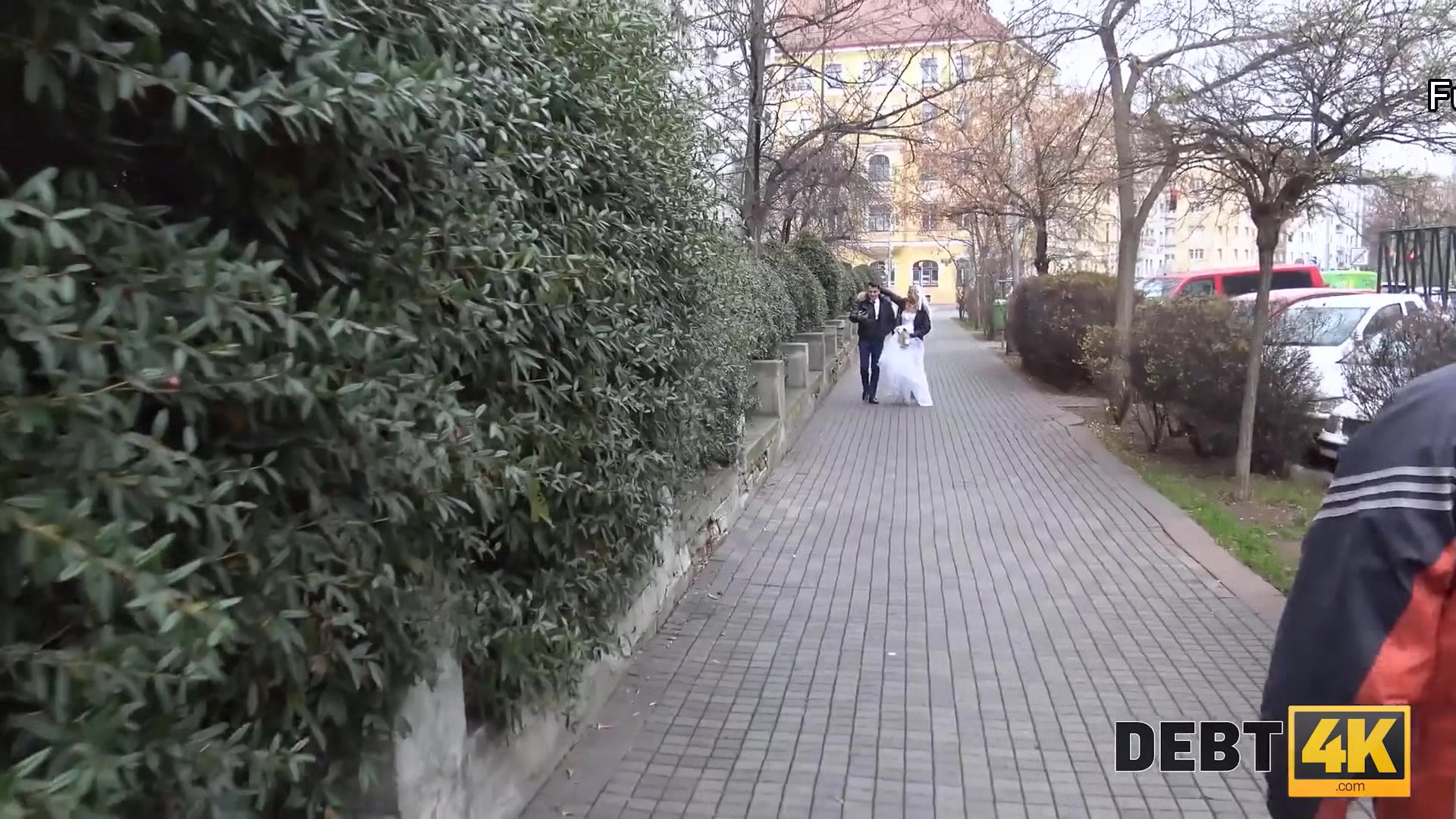 DEBT4k. Blond bride dragged into sex with loan shark near her groom