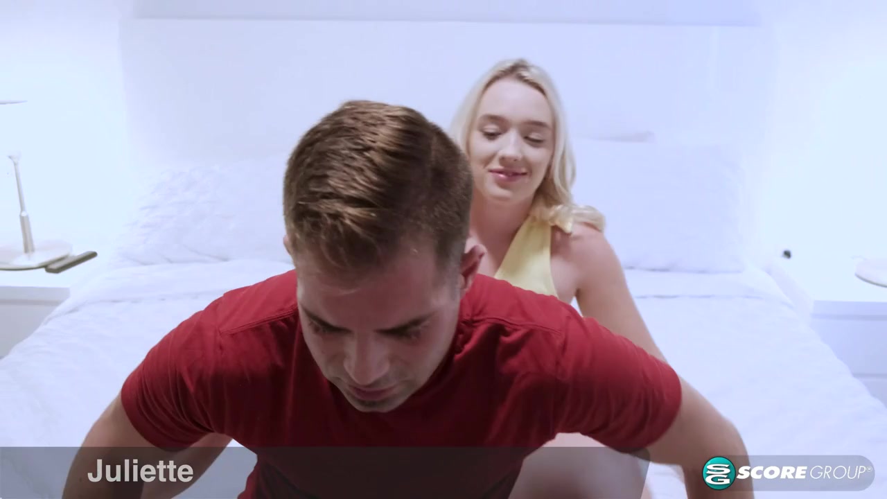 Blonde teen Juliette sucks, fucks and gets her booty sprayed with cum. - Juliette Mint and Nicky Rebel - NaughtyMag