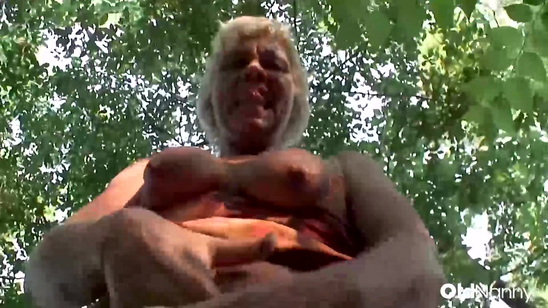 Old Nanny Granny Wild Outdoor Blowjob And Pussy Ride