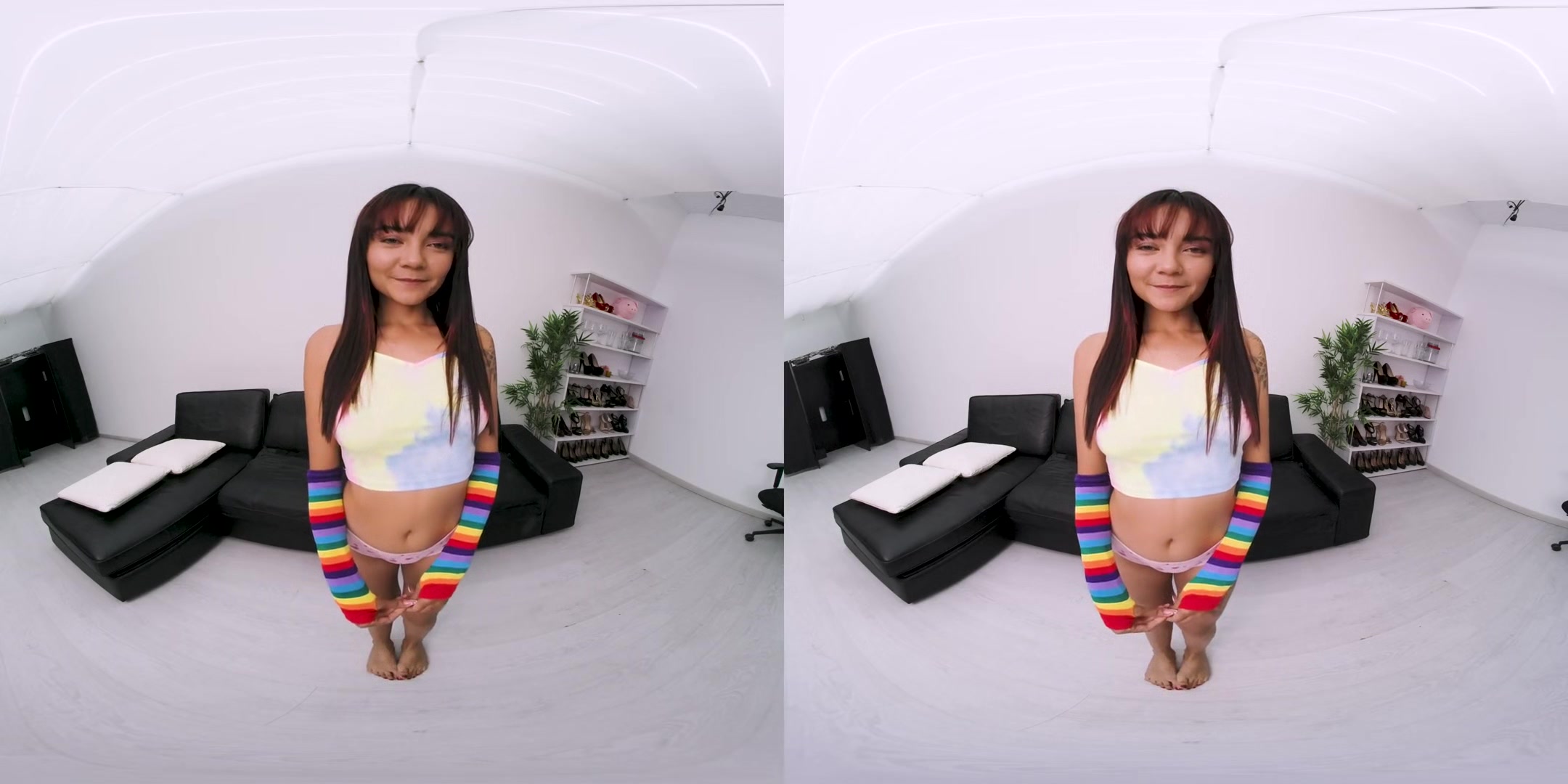 Sweet And Skinny Latina Sucking Cum At The Bukkake