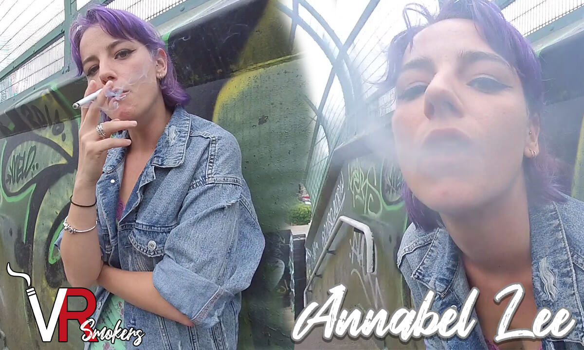 Annabel Lee - Smoking On The Bridge - VRSmokers